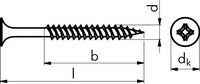 ACP Gipsplattenschraube mit Feingewinde, Stahl, phosphatiert/gelölt – 3,6 x 35 mm