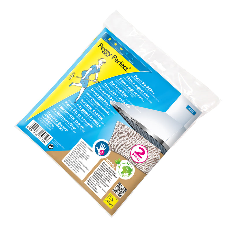 Peggy Perfect Dunstflachfilter 57x47 cm, Filtermatte im 2er Pack