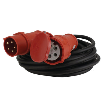 UNITEC CEE-Verlängerung 16A 10 m schwarz H07RN-F 5qmm 5-polig