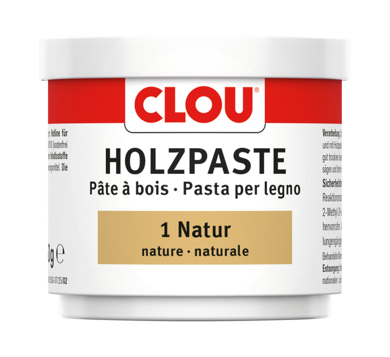 CLOU Holzpaste Nr. 1 in Natur/Beige, gebrauchsfertig, 150 g
