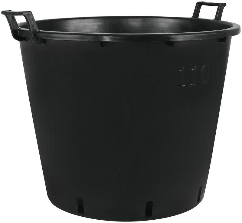 Geli Pflanzkübel aus Kunststoff, schwarz, rund ca. 65 cm / 110 L