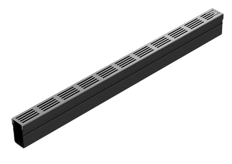 ACO Slimline Rinne 1000 mm mit Rost Edelstahl