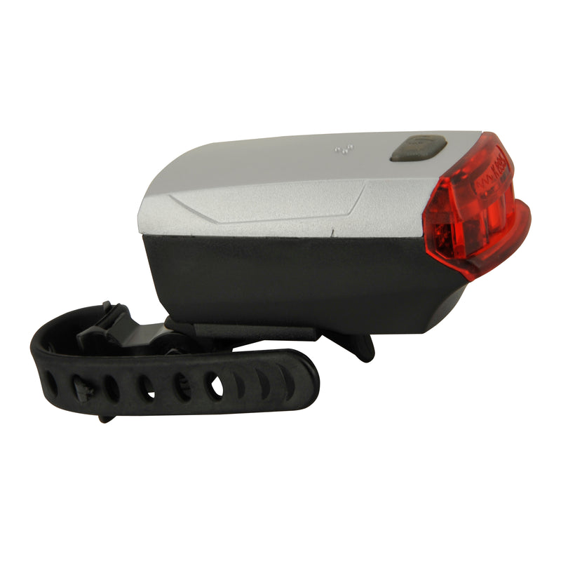 fischer Beleuchtungsset Batterie LED „40/20“, schwarz/silber (Front + Rück)