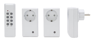 Kopp Funksteckdosen-Set weiß matt 3+1, IP20
