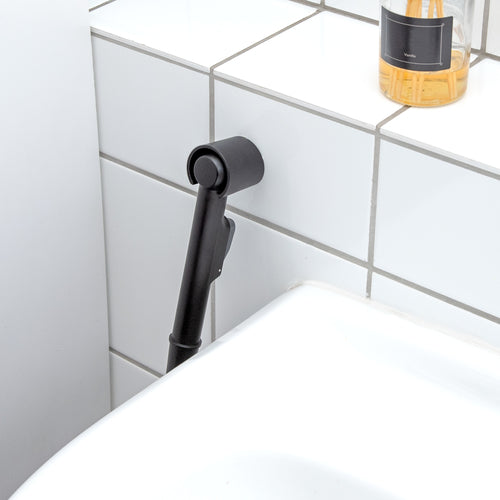 Cornat SA144 Waschbeckenbrause-Set in Schwarz, Hand- & Kopfbrause inkl. Zubehör