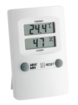 TFA Thermo-Hygrometer weiß für Innenraum mit digitaler Anzeige