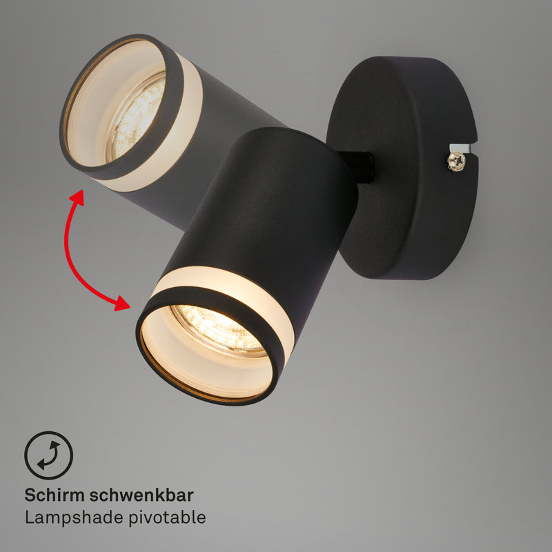 BRILONER Leuchten Spotleuchte GU10 schwarz
