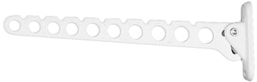 HSI Kleiderlüfter aus Aluminium, weiß beschichtet, abklappbar