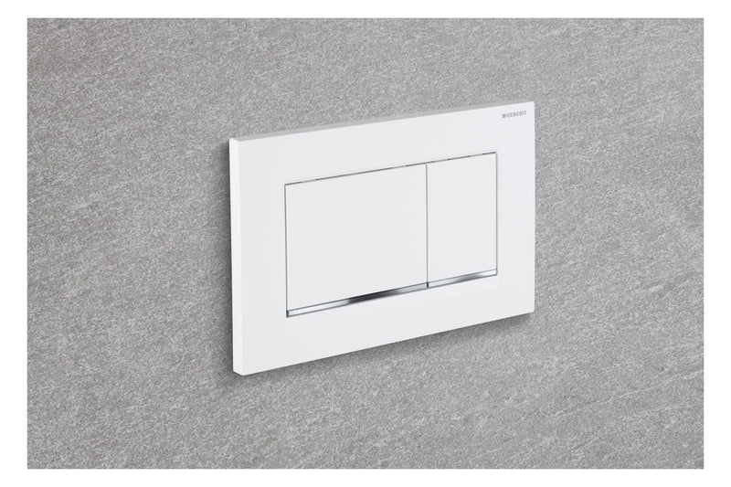 Geberit Sigma30 Betätigungsplatte 2-Mengen chrom/weiß, glänzende Oberfläche