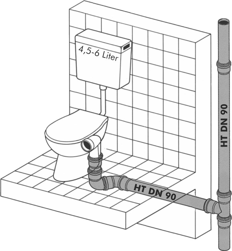 Marley HT Abzweig DN 110/ DN 110, grau, 45° PP (Dichtung)