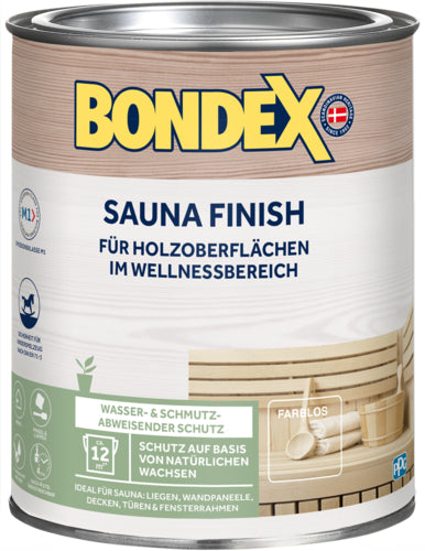 Bondex Sauna Finish farblos 1 l – wasserbasierte Holzlasur, seidenmatt