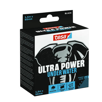 Tesa Ultra Power Under Water schwarzes Gewebeband, 50 mm x 1,5 m