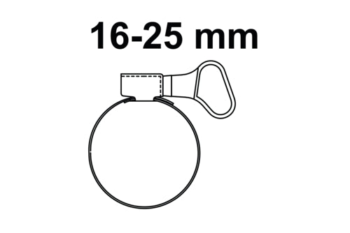 Schütte Schlauchklemme, Edelstahl, Silber, 9 mm Bandbreite (2 St.)