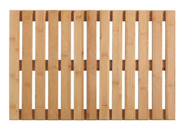 WENKO Baderost Anti-Rutsch-Unterlage Bambus für In-/Outdoor, 60 x 40 cm