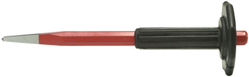 Conmetall Meister Steinspitzmeißel 300 mm, rot/schwarz mit Handschutz
