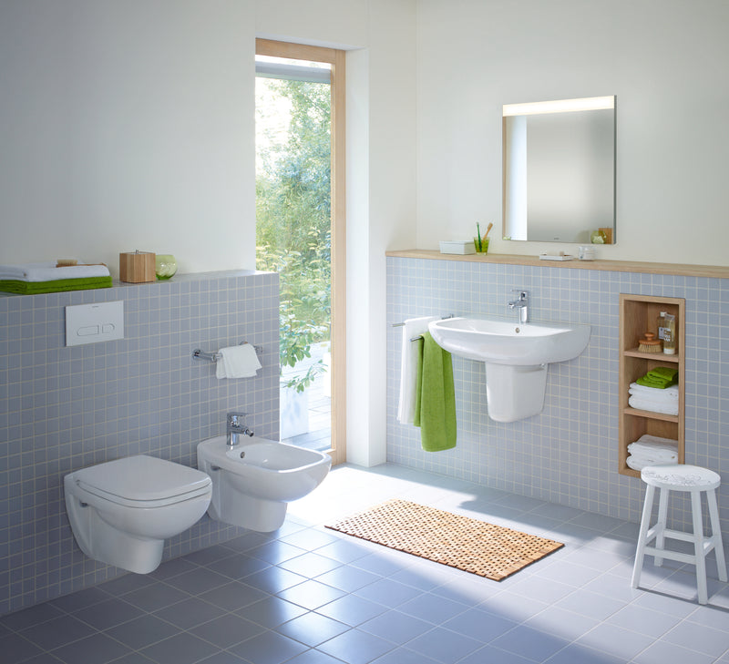 Duravit D-CODE Wand-WC Set Tiefspüler 545 mm weiß spülrandlos glänzend