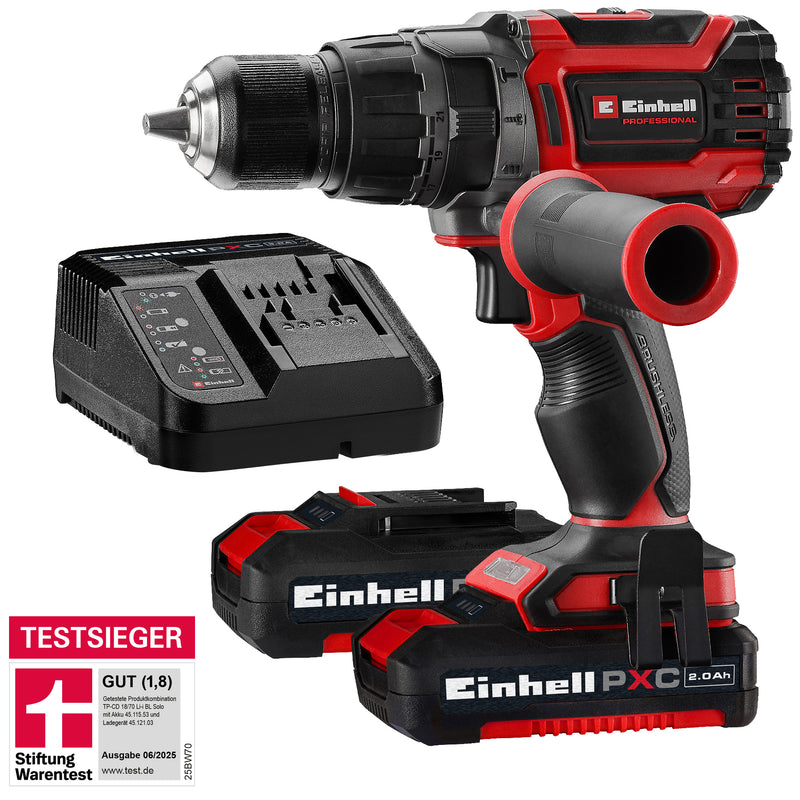 Einhell Akku-Schlagbohrschrauber TP-CD 18/70 Li-I BL, 2x2,0Ah