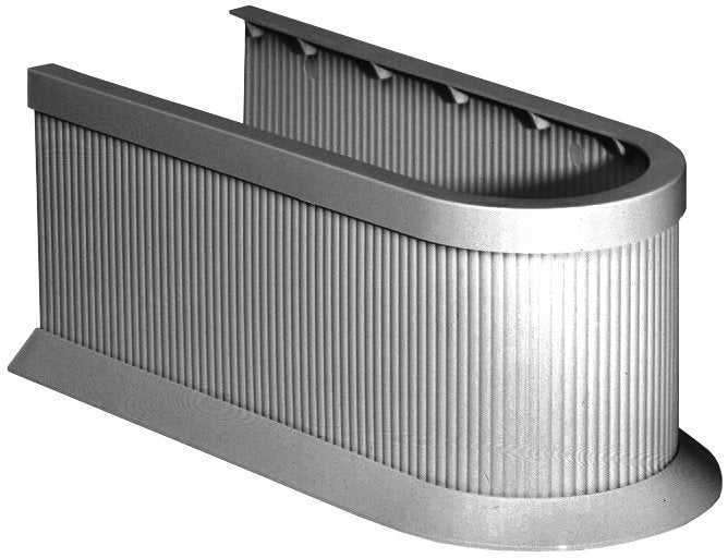 FACKELMANN Siphonabdeckung silbergrau aus Kunststoff, Länge 110 mm