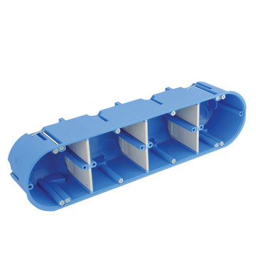 UNITEC Schalterdose Hohlwand massiv 4-fach oval (68 mm)