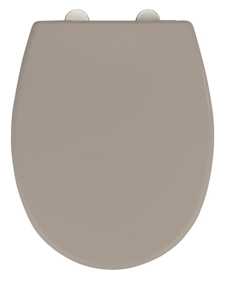 WENKO Vorno Neo WC-Sitz taupe aus Duroplast, 370 x 460 mm