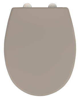 WENKO Vorno Neo WC-Sitz taupe aus Duroplast, 370 x 460 mm