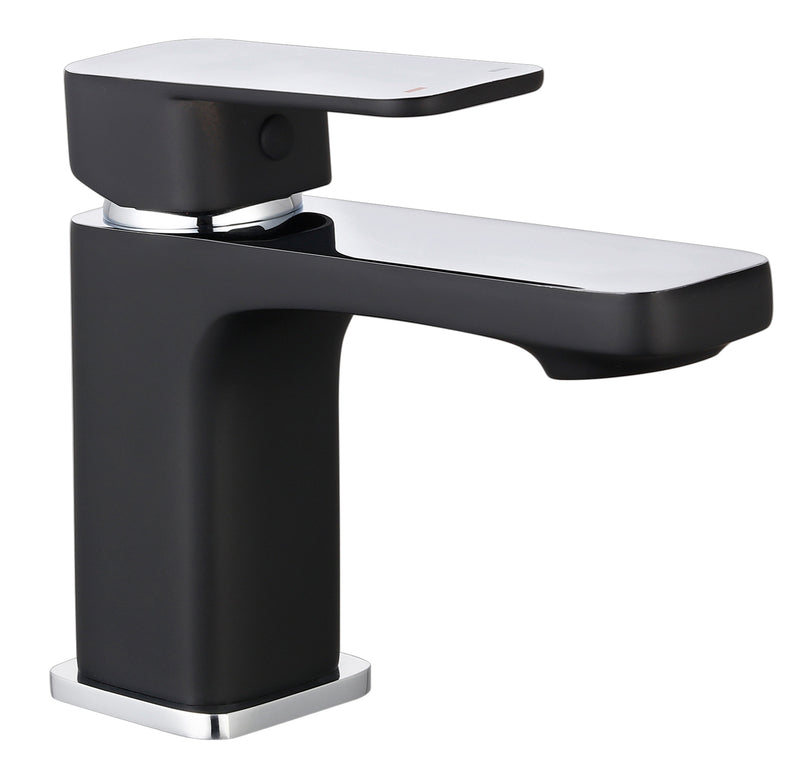 Schütte MADAGASKAR Waschtisch-Einhebelarmatur schwarz/chrom, Höhe 140 mm