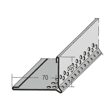 PROTEKTORWERK Kiesfangleiste Alu 9139, 50 x 70 mm, 2,5 m