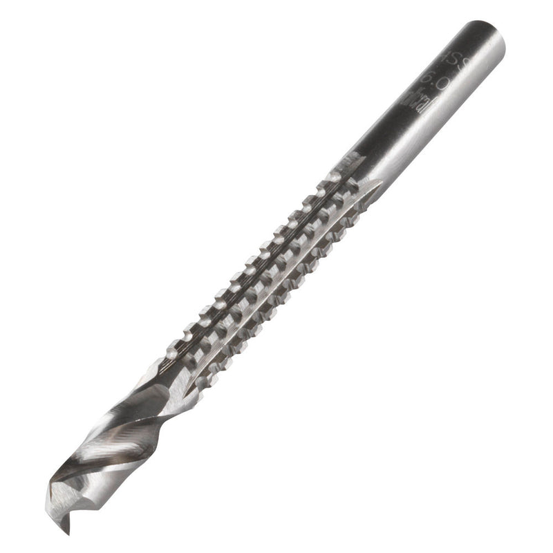 Wolfcraft HSS Fräsbohrer 6 mm Schaft, Länge 90 mm