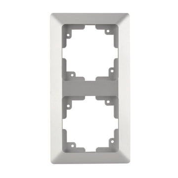 UNITEC LeMans Serie 603 Abdeckrahmen 2-fach silber für Unterputz
