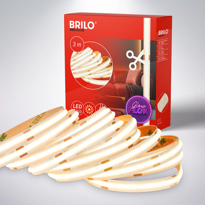 BRILONER Leuchten Band LED COB 3000K, OnOff, 3 m