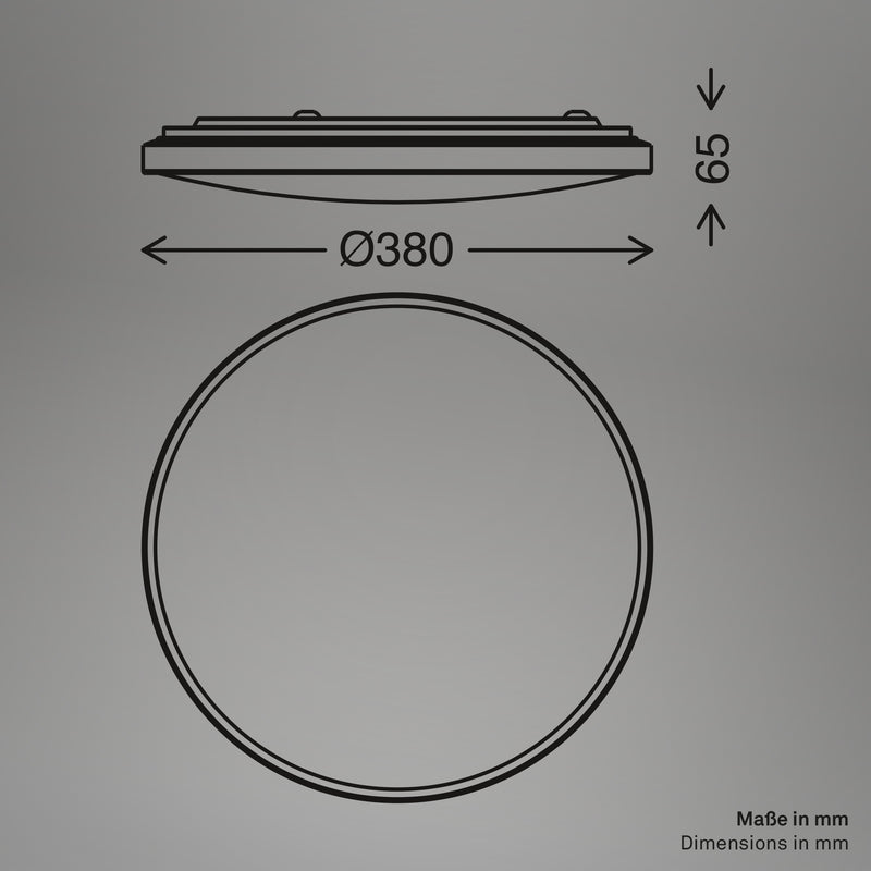 BRILONER Opal Nickel m. Deckenleuchte mit CCT-LED-Dekorblende, IP20