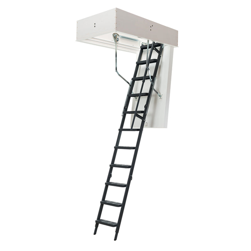 DOLLE clickFIX comfort 3-teilig Bodentreppe, Stahlgeländer, bis 264 cm lichte Höhe