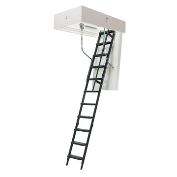 DOLLE clickFIX comfort 3-teilig Bodentreppe, Stahlgeländer, bis 264 cm lichte Höhe