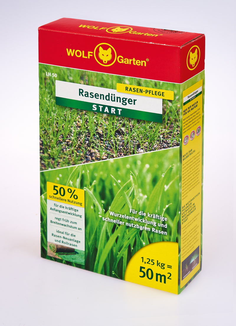 WOLF-Garten LH 50 Start-Nahrung für Rasen, 1,25 kg für 50 m²