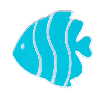 WENKO Fisch Antirutsch-Sticker-Set hellblau, 5 Stück, Kunststoff