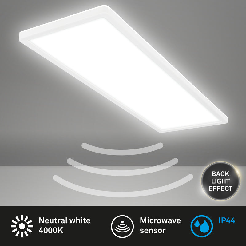 BRILONER Leuchten Panel LED Ultra flat weiß mit Backlight, 58x20x3cm