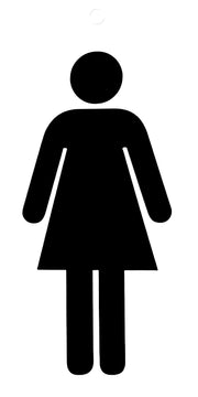 Conmetall Meister Klebesymbol Dame schwarz, selbstklebend in Folie, 100 mm