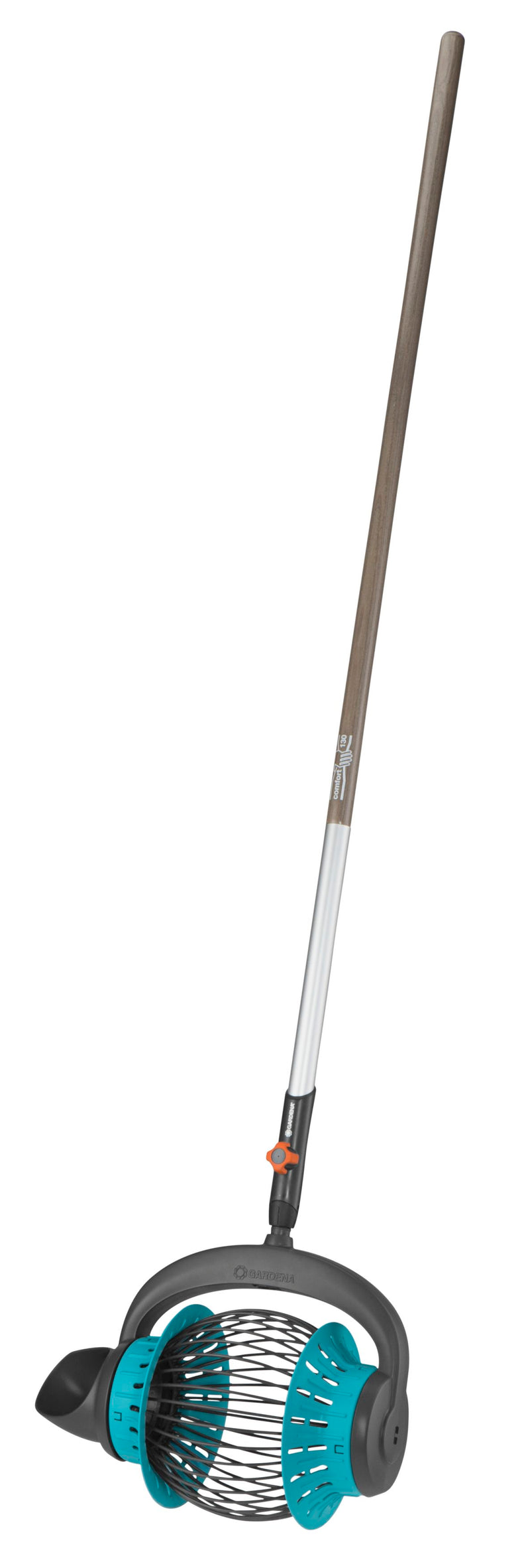 GARDENA cs-Rollsammler mit Holzstiel 130 cm, Set mit 10 Geräten