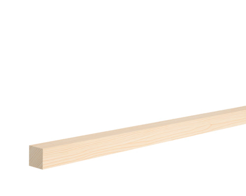 OSMO Quadratstab Kiefer astrein, massiv, roh, natur