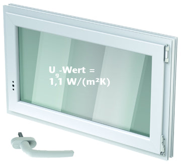 ACO Nebenraumfenster WSG weiß, rechts, mit Dreh-Kipp-Beschlag