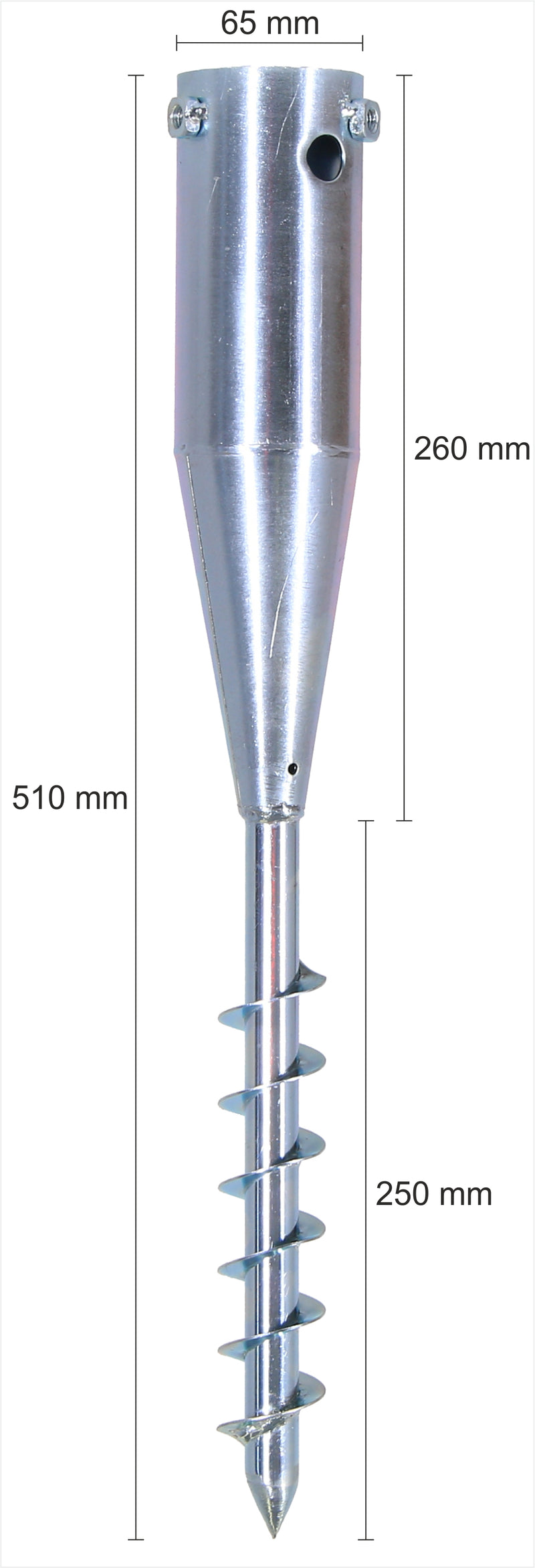 Schneider Schirme Bodendübel Schirmzubehör aus Stahl, silberfarben, 50 cm hoch