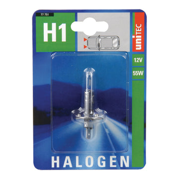 UNITEC Halogenlampe H1 12V 55W P14,5s, Fahrzeugbeleuchtung