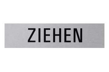 Conmetall Meister Hinweisschild 160 x 40 mm, Alu/Edelstahl-Optik, silber