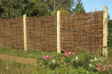 Joda® Haithabu Flechtzaun aus Haselnuss, naturbelassen, 180x180 cm