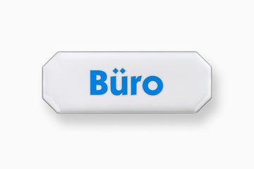 CONMETALL Hinweisschild 3D 107x40 mm „Büro“ silber