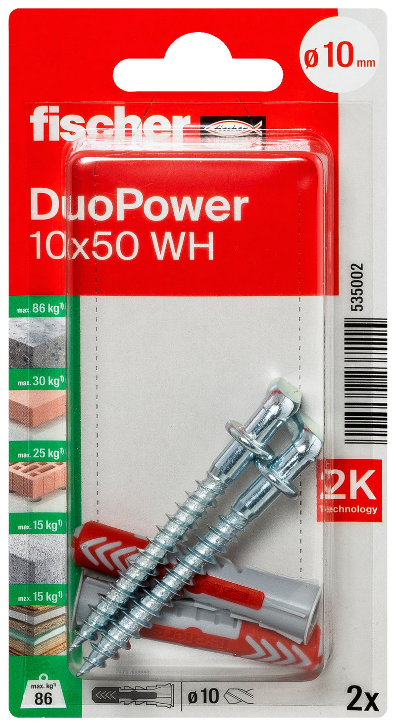 fischer DuoPower Universaldübel Mauerwerksdübel WH K