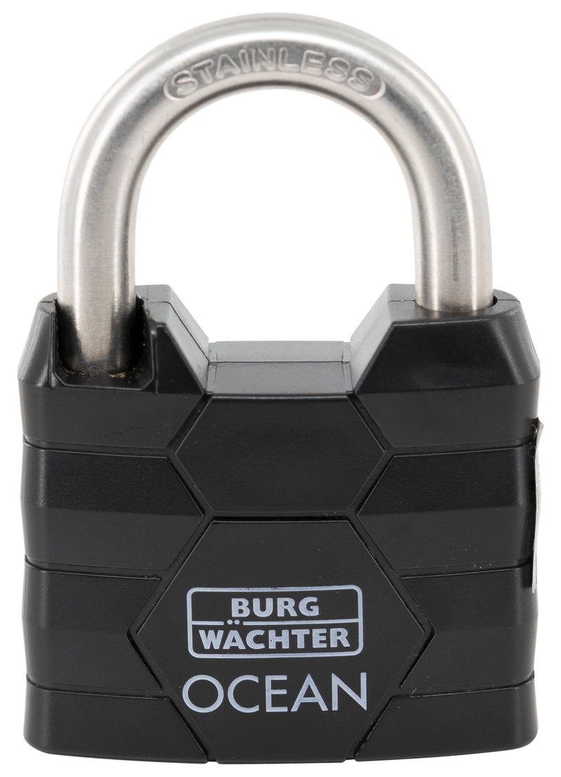 Burg-Wächter Vorhangschloss 490 Ni 60 SB, schwarz, mit 9,50 mm Bügelstärke