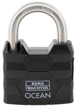 Burg-Wächter Vorhangschloss 490 Ni 60 SB, schwarz, mit 9,50 mm Bügelstärke