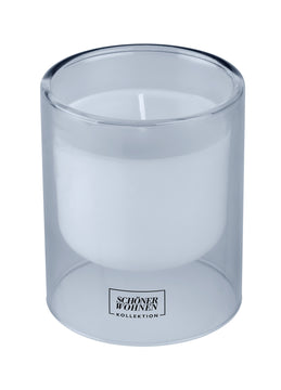 Schöner Wohnen Duftkerze Cotton L im Glas, blau, Ø 9 cm, 11 cm