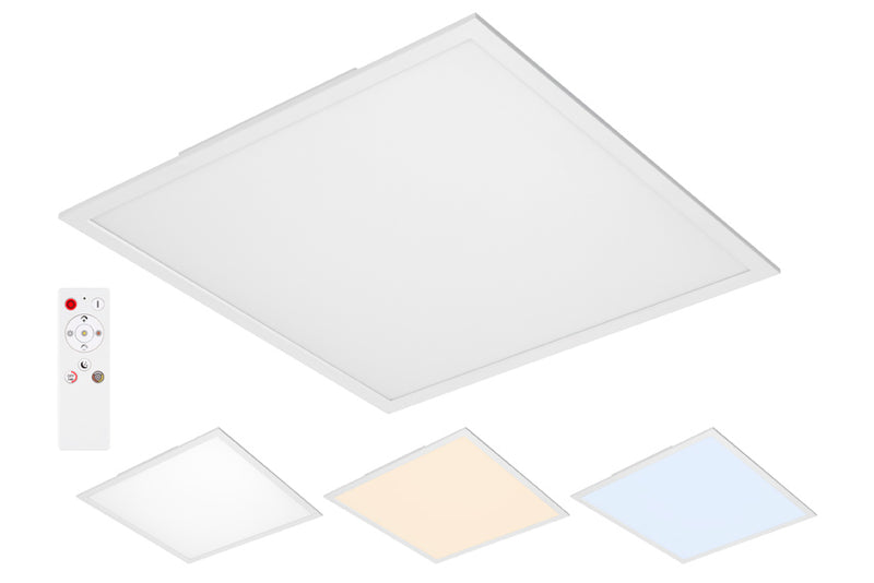 Briloner Piatto LED-Panel Deckenleuchte, dimmbar, weiß, 595x595